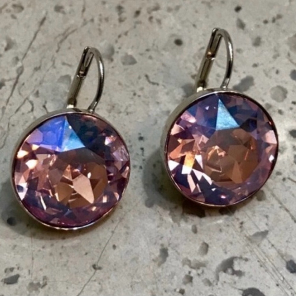 RARE FIND, LARGE, Authentic Swarovski Bella Drop Earrings, Light Pink. BNIB. - Picture 4 of 12